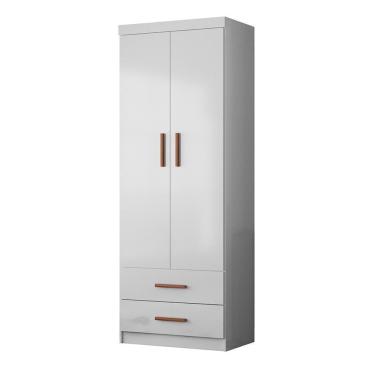 Imagem de Guarda Roupa Infantil ônix 2 Portas E 2 Gavetas Flex Branco - Peternella Móveis Branco