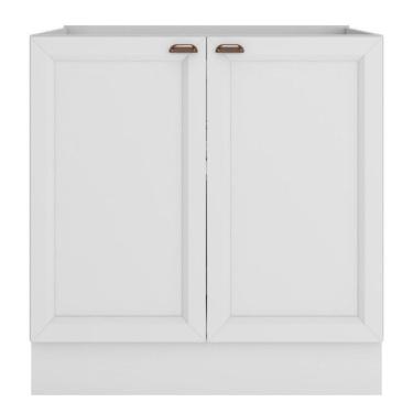 Imagem de Balcão 2 Portas 80 Cm Sem Tampo Unna Poliman Branco