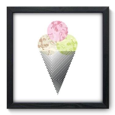 Imagem de Quadro Decorativo - Sorvete - 33cm x 33cm - 161qnabp - Allodi