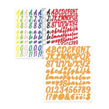 Imagem de Uniclife 10 adesivos de letras à prova d'água tipo 2 números de caixa de correio em 10 cores