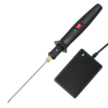 Imagem de GOCHANGE Cortador de espuma de 18 W, faca elétrica quente de 10 cm, ferramenta de corte de isopor atualizada com adaptador transformador de 100-240 V, cortador de fio com botão e luz elétrica