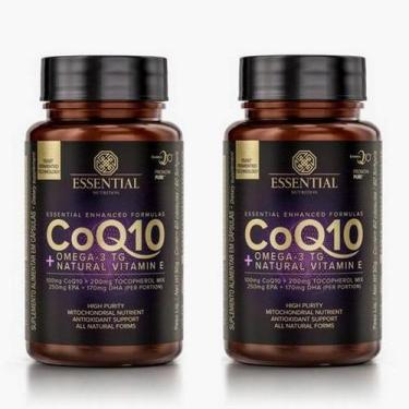 Imagem de Kit com 2 Unidades Coenzima Q10 Ômega 3 60 cápsulas Essential Nutritio