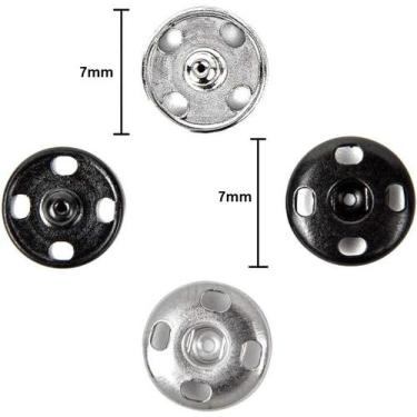 Imagem de Colchete de Pressão N.1 Níquel 7mm Cartela com 36 Peças - SSS
