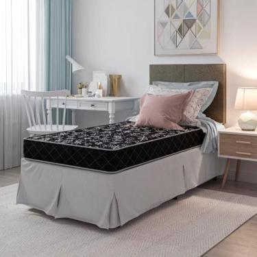 Imagem de COLCHÃO 10CM 1.88 x 0.88 SOLTEIRO AP - GTA KASACONFORTO, Preto, malha