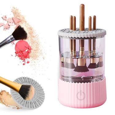 Imagem de Máquina elétrica de limpeza de pincéis de maquiagem, limpador de pincéis cosméticos USB 2 em 1, ferramenta de limpeza de redemoinho, limpa para beleza feminina, pincéis e esponjas, ferramenta de