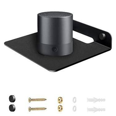 Imagem de SHTCSZBA Prateleira flutuante pequena, prateleira de alto-falante antiderrapante de 15 cm para câmeras, monitores de bebê, alto-falante Bluetooth, telefones celulares, webcam, WiFi, roteador de tela