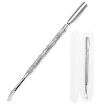 Imagem de Empurrador de cutícula removedor de esmalte 2 em 1 aparador de cutículas, ferramenta de cuidado de unhas, empurrador de cutícula com 2 extremidades ferramenta de manicure de aço inoxidável (cabeça