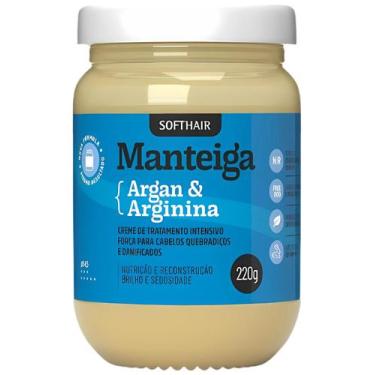 Imagem de Manteiga Argan E Arginina Creme Tratamento Nutrição Reconstrução Brilh