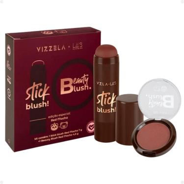 Imagem de Kit La`s Clothing Red Mocha: Blush Stick e Compacto