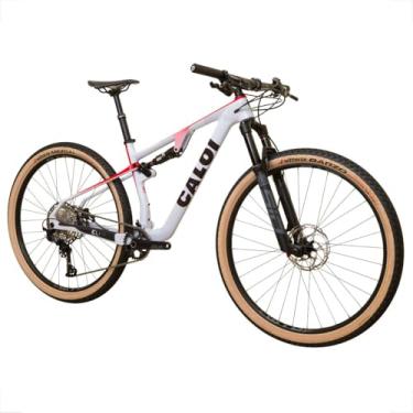 Imagem de Bicicleta Aro 29 Mtb Caloi Elite Carbon Fs Sport 2025 Rockshox Sid (Branco, M)