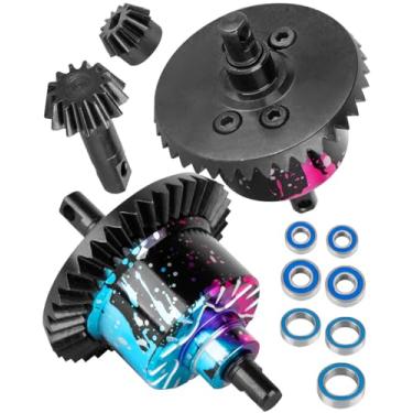 Imagem de hopsupRC 37T #45 Steel Diff Gear Upgrades Part for 1/10 4WD Slash 4X4 VXL,Rustler 4X4 VXL,Stampede 4X4 VXL,Jato 4X4 VXL,XO-1,RC Front Rear 37T Differential Gear,Colour