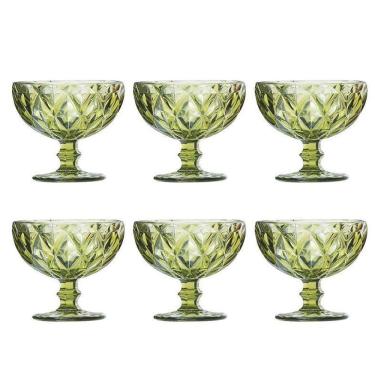 Imagem de Conjunto 6 Taças Coquetel Diamante Verde 310Ml Class Home