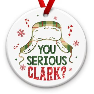 Imagem de KILYHOME Enfeites de Natal com citação clássica engraçada - decoração de árvore de Clark, enfeite de citação de filme hilário - Lembrança de Natal inspirada em citações, ideias para família, amigos