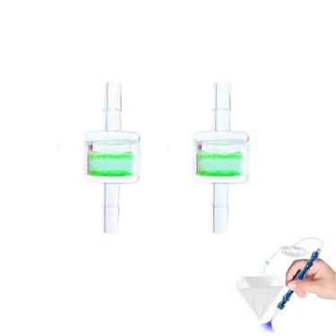 Imagem de Filtro de substituição de caneta de pintura de diamante elétrico, filtro à prova de poeira para caneta de arte de diamante a vácuo, suprimentos de arte de diamante (2 peças verde + transparente)
