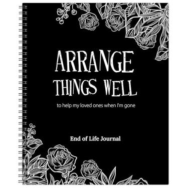Imagem de Agenda de fim de vida, planejador de morte, agenda de fim de vida, caderno organizador de planejamento de fim de vida, livro de exercícios de arranjos finais imobiliários, para posses, assuntos