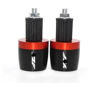 Imagem de Acessórios de motocicleta Alumínio CNC Pegas de Mão Tampa de Extremidade da Barra Compatível com Y&AMAHA YZF R1 YZF R6 YZFR6 YZF R125 YZFR15 R25 YZF R3 YZF YZF (B-Orange)