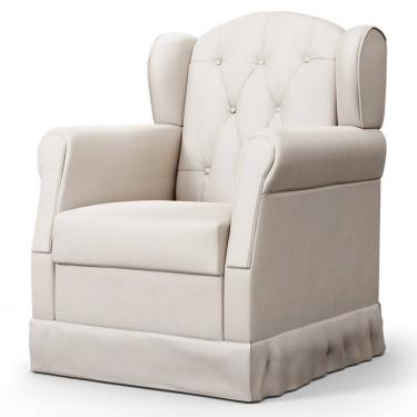 Imagem de Poltrona de Amamentação Fixa Letícia Suede Bege - Phoenix