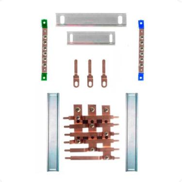 Imagem de Kit Barramento Trifásico 100A para 12 Circuitos - Zathura