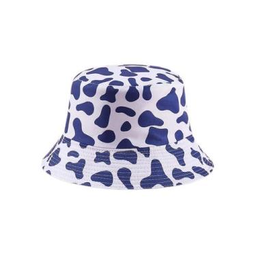 Imagem de Chapéu de pescador feminino chapéu de proteção solar dupla face chapéu
