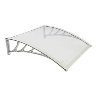 Imagem de Kit Toldo Policarbonato 1,00x0,60m - Portas e Janelas - MHR, Branco c/