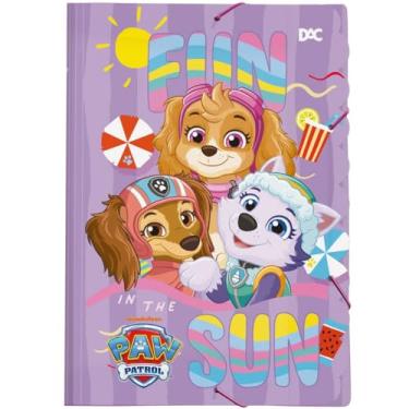 Imagem de Kit de Pastas Aba Elásticas, Dac, Plástica, Patrulha Canina Feminina, Sem Lombo, Pacote com 10