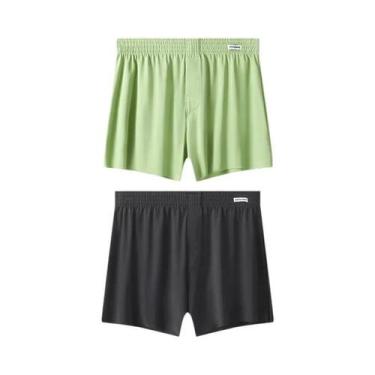 Imagem de Cuecas Boxer Masculinas De Tamanho Grande, Respiráveis, De Seda Gelada