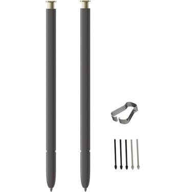 Imagem de 2 canetas S Pen S24 Ultra de substituição para Samsung Galaxy S24 Ultra 5G todas as versões, caneta S24 Ultra [sem Bluetooth] com 5 pontas/pontas (2 canetas S - amarela)