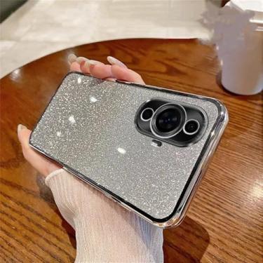 Imagem de Capa de celular com revestimento de glitter gradiente para Xiaomi Mi 13T 12T 11T 10T Pro 14 13 12 11 Lite 11X 11i 12X Poco X3 GT C65 M4 M3, prata, para Xiaomi 11X