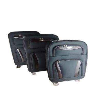 Imagem de Kit Conjunto Mala Viagem Expansivel 360º Com 4 Rodas Giratoria Com 3 P