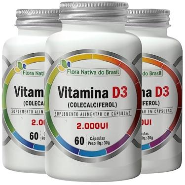 Imagem de KIT 3X Vitamina D3 2000ui 60 cápsulas - Flora Nativa