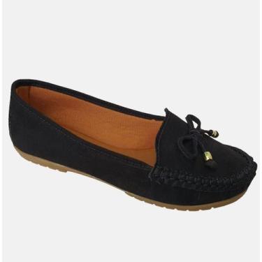 Imagem de Sapatilha Mocassim Feminino Costurado À Mão Moda Pé 2, 38, Preto