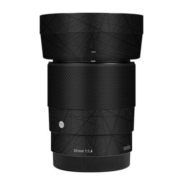 Imagem de 30 1.4 E Acessórios para Lentes de Câmera Película Protetora de Vinil Adesivo para Sigma 30 mm F1.4 DG DN adequado para Sony E Mount Camera Protector Decalques (Cruz Ultra Preto)