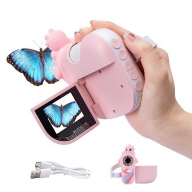 Imagem de Microscópio digital com tela de 5 cm, microscópio infantil portátil com funções de foto e vídeo para ampliação de 1000 x, presentes para crianças, colecionadores, insetos, joaninhas, joias e moedas