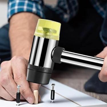 Imagem de Generic Martelo de borracha dupla face, cabeça de 30 mm, cabo de aço, aderência de borracha antiderrapante, 184 g, largura de 15 mm, espessura de 3 cm