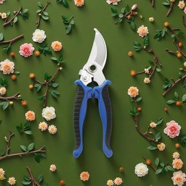 Imagem de Tesouras de poda de 3 mm, tesouras de jardim profissionais de aço inoxidável de 19 cm para jardinagem, afiadas e resistentes para jardim, ferramentas de poda/tesoura de podar