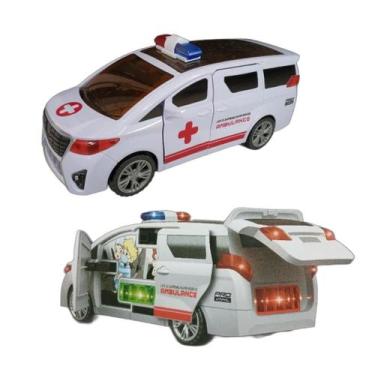 Imagem de Brinquedo Âmbulancia a Pilha c/Luz, Som e Movimentos - Importado
