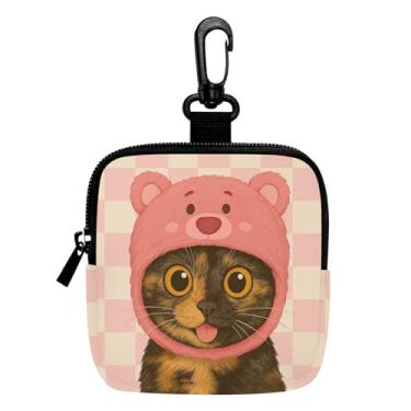 Imagem de Porta-chaves mini porta-moedas, bolsa multifuncional para chaves, moedas, fone de ouvido e batom, LCS multicolorido 22980, Tendência