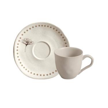 Imagem de Conjunto com 6 Xícaras de Café com Pires Orgânico Amana 120ml