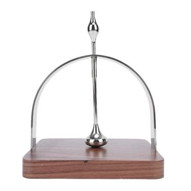 Imagem de Luqeeg Organizador de guardanapos de bancada, dispensador de guardanapos de nogueira requintado de aço inoxidável com braço pesado para cozinha, restaurante, hotel, escritório, café, sala de estar