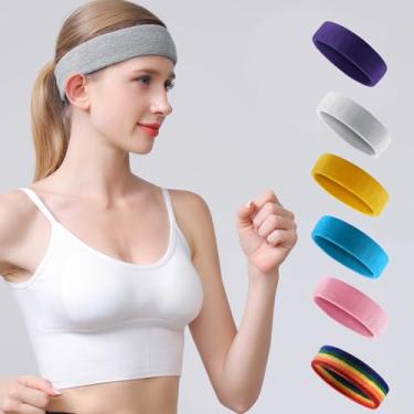 Imagem de Faixa de cabeça elástica macia de secagem rápida para estilo de vida ativo, design confortável e respirável, ideal para esportes, ioga e uso diário