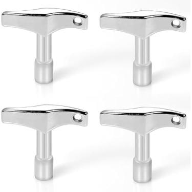 Imagem de 4 peças de chave de afinação de bateria, ferramenta de afinação de tambor para afinação de tambor para bateria acústica e eletrônica (quadrilateral)