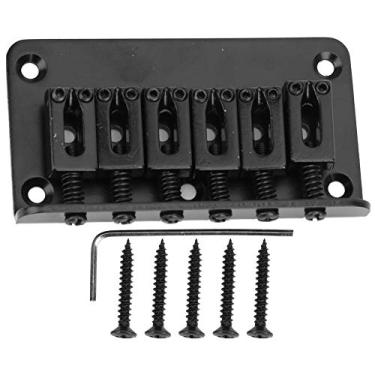 Imagem de RiToEasysports Ponte de Guitarra Elétrica Durável, Excelentes Acessórios para Crianças Brincando e Praticando, Eletroforese Preta 78mm (Preto)