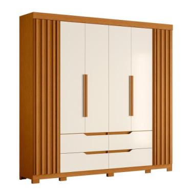 Imagem de Guarda Roupa Para Quarto de Casal 6 Porta e 4 Gavetas Doble - Albatroz