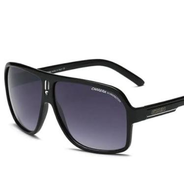 Imagem de Óculos de Sol Aviador Masculino Quadrado Clássico(Preto Liso)