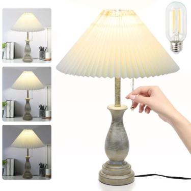 Imagem de Candeeiro de mesa LALISU Farmhouse com dimmer de 3 vias