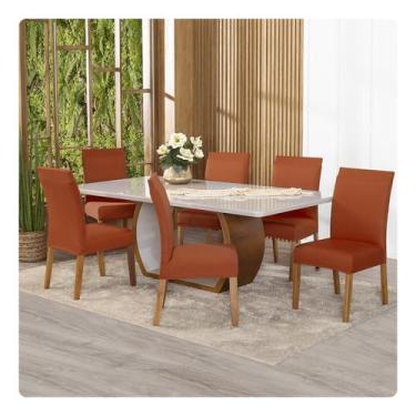 Imagem de Kit Capa De Cadeiras 06 Unidades Malha Gel - Lenharo Enxovais, TELHA