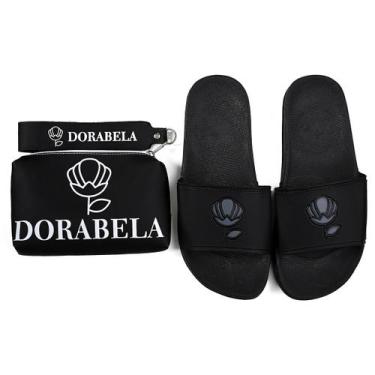 Imagem de Chinelo Feminino Slide  Bolsa Necessaire Bag Dorabela, Preto, 36/37