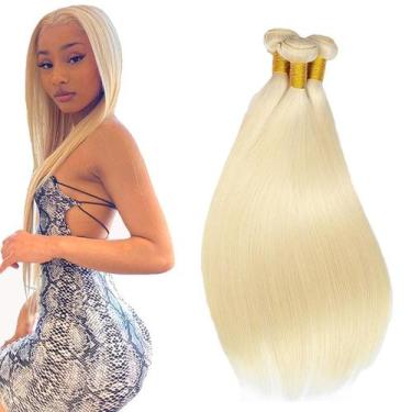Imagem de Pacotes de cabelo Freiuoke 613 Straight Brazilian Remy Virgin x3