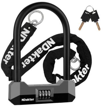 Imagem de Combinação de correntes Bike Lock NDakter 18 mm U-Lock 1,2 kg 1,2 m
