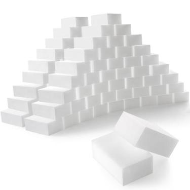 Imagem de Esponja utilitária TRENDBOX, pacote com 100, 8x5x3 cm, melamina